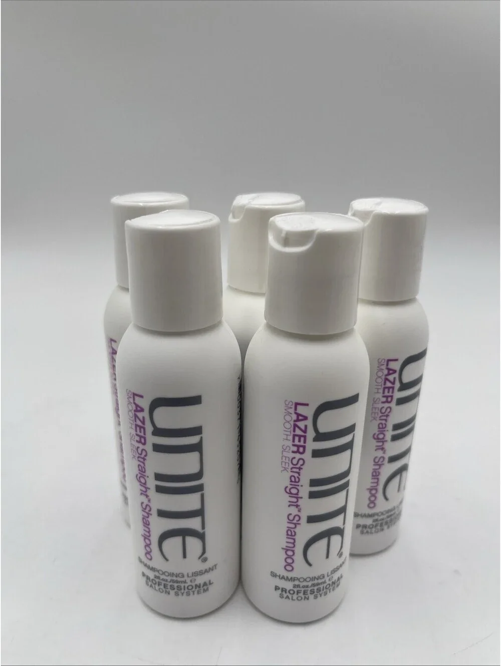 Unite Lazer Straight Shampoo Smooth Sleek 2 oz - PACK Of 5